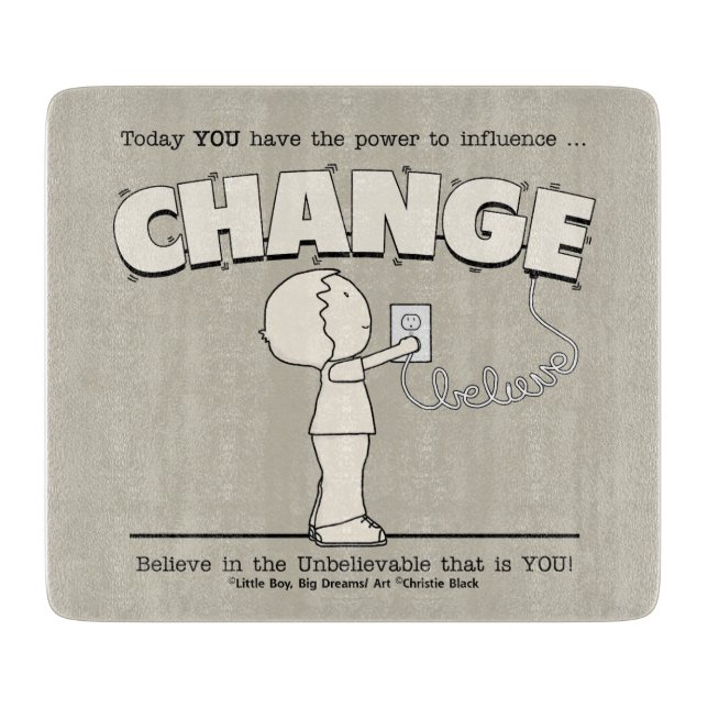 Power To Change Cutting Board (Front)