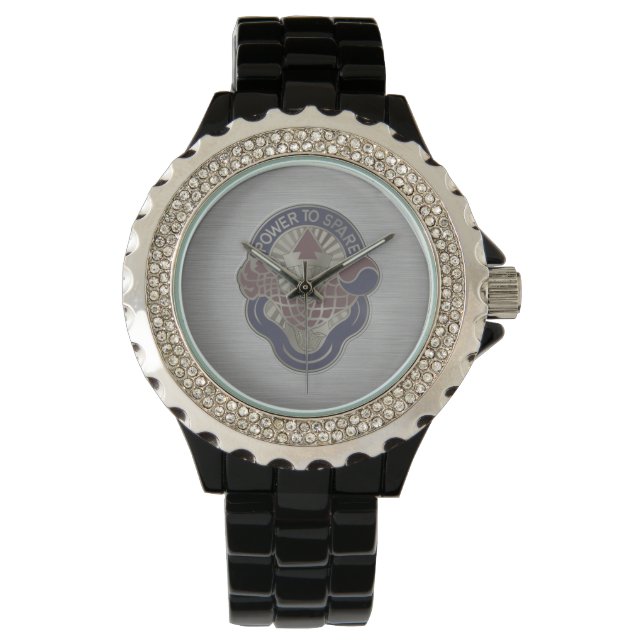 Power to Spare (embossed on brushed metal) Watch (Front)