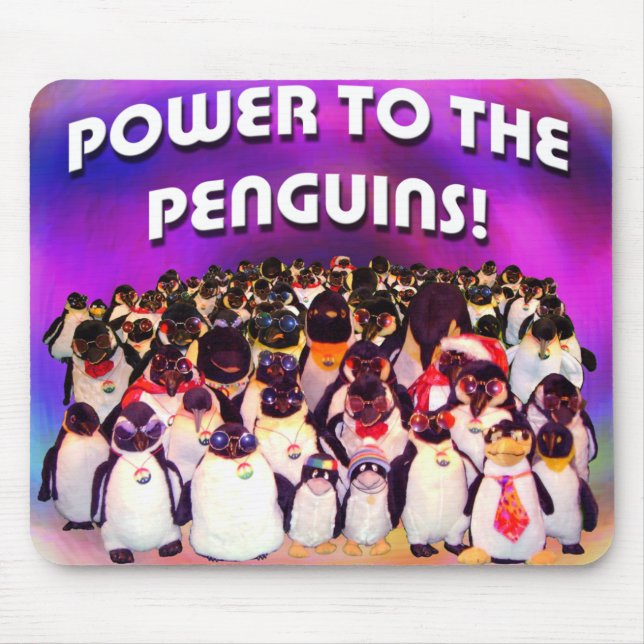 "Power to the Penguins" Mouse Pad (Front)