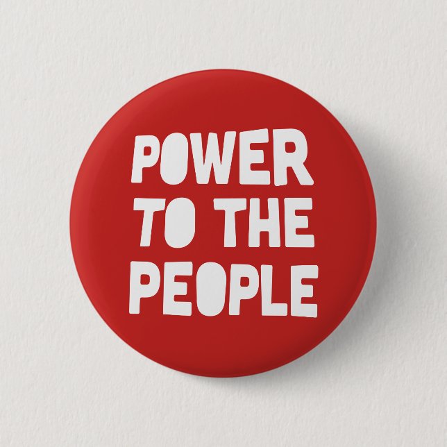 Power To The People 6 Cm Round Badge (Front)