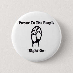 Power To The People 6 Cm Round Badge