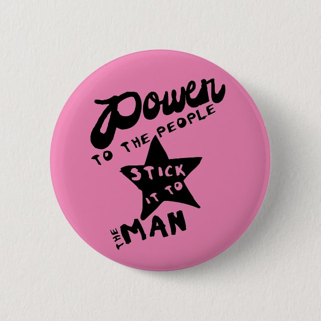 Power To The People 6 Cm Round Badge (Front)