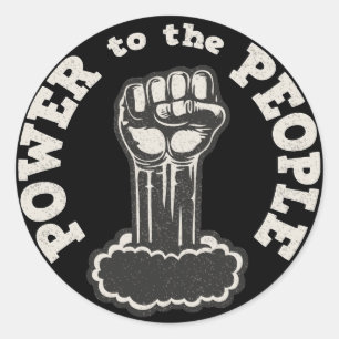 Power to the People Classic Round Sticker