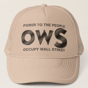 POWER TO THE PEOPLE OCCUPY WALL STREET TRUCKER HAT