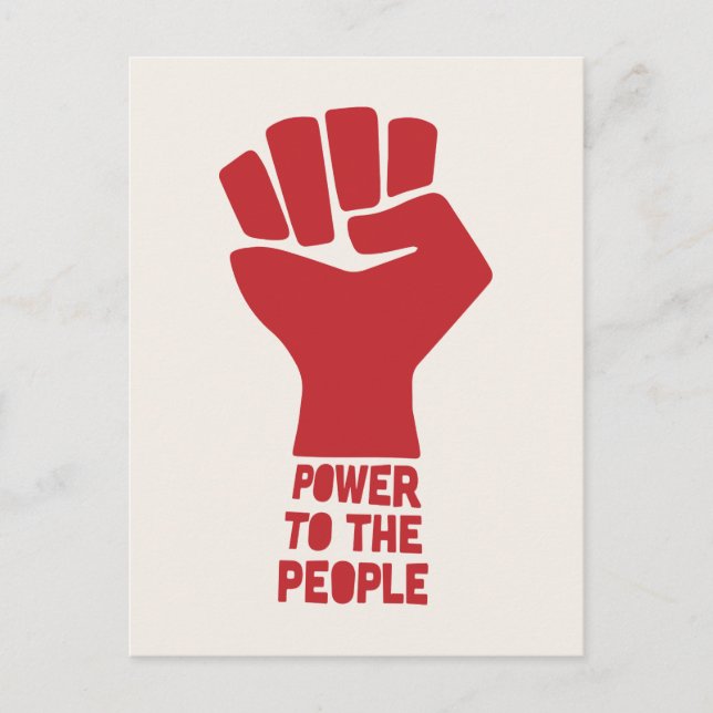 Power to the People Postcard (Front)