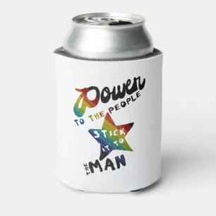 Power To The People (Retro Rainbow Patch) Can Cooler