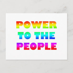 Power to the People Retro Style Protest Occupy Postcard