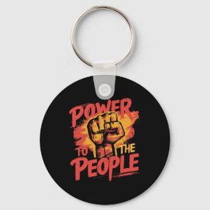 Power To The People Sticker  Key Ring