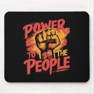 Power To The People Sticker Mouse Pad