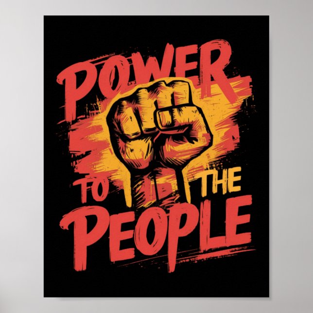 Power To The People Sticker  Poster (Front)