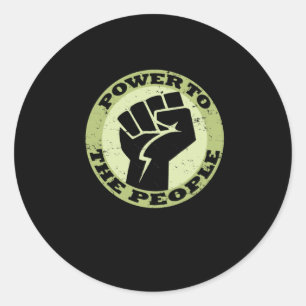 Power To The People Vintage Sticker 