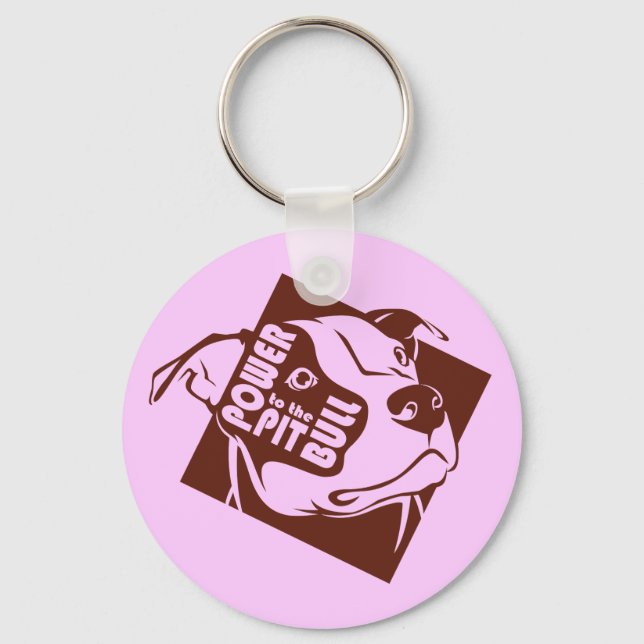 Power to the Pit Bull Key Ring (Front)