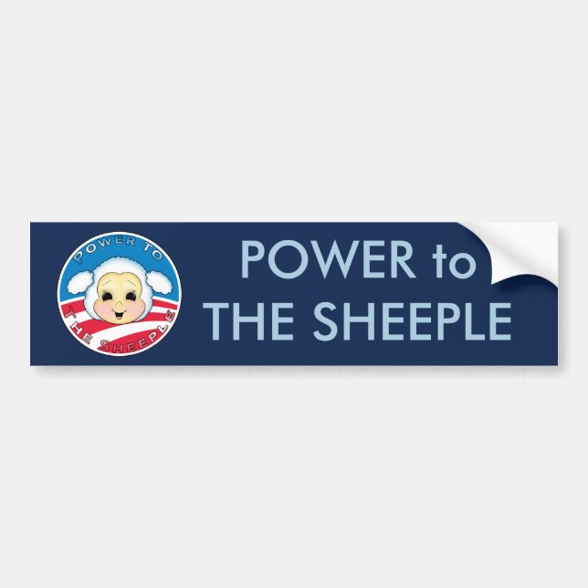 Power to The Sheeple (Obama) Bumper Sticker (Front)