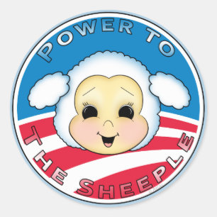 Power To The Sheeple (Obama) Classic Round Sticker