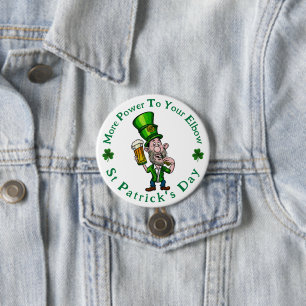 Power To Your Elbow - St Patrick's Day Button