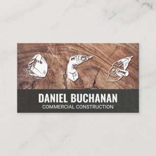 Power Tools    Wood and Textured Wall Business Card