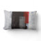 'Power Trip' Black, Grey, Red Abstract Art Pillow