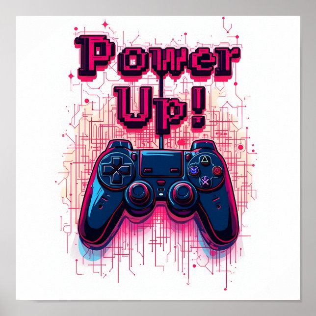 Power Up! Gaming Controller Poster (Front)