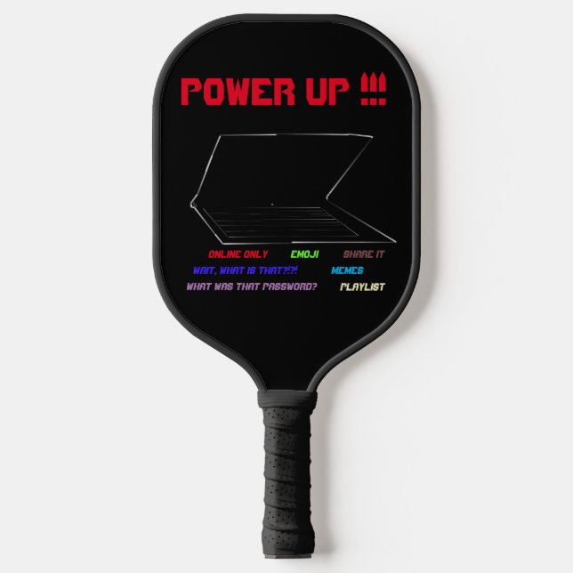 Power Up Pickleball Paddle (Front)