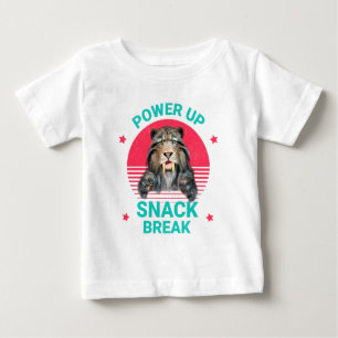 Power Up Snack Break Sabertooth Tiger Baby T-Shirt