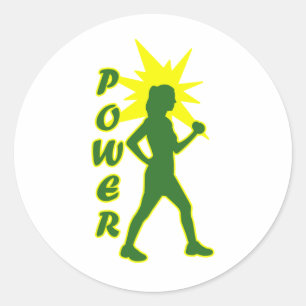 Power Walker Classic Round Sticker