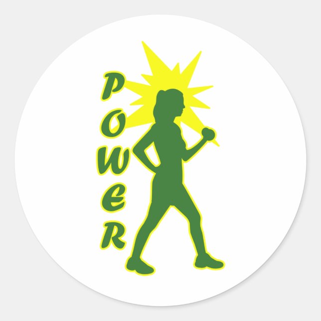 Power Walker Classic Round Sticker (Front)