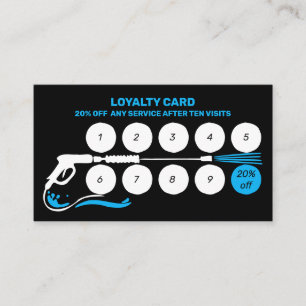 Power Wash House Cleaning Pressure Washing Loyalty Card