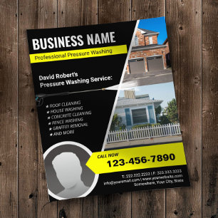 Power Wash Pressure Washing Professional Cleaning Flyer