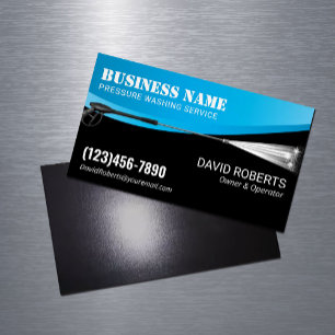 Power Wash Pressure Washing Professional Cleaning Magnetic Business Card