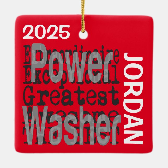 Power Washer Extraordinaire Ceramic Ornament (Back)