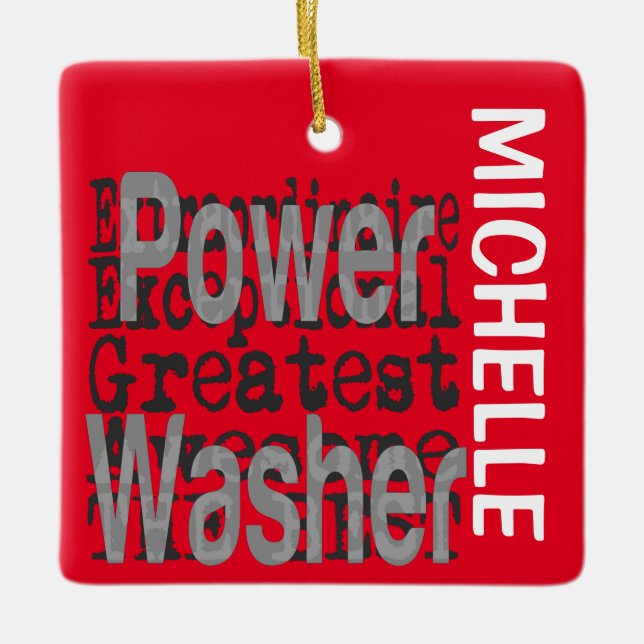 Power Washer Extraordinaire CUSTOM Ceramic Ornament (Front)