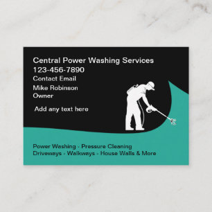 Power Washing And Pressure Cleaning Business Cards