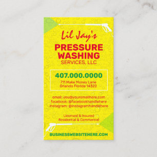 Power Washing & Cleaning Business Card Template