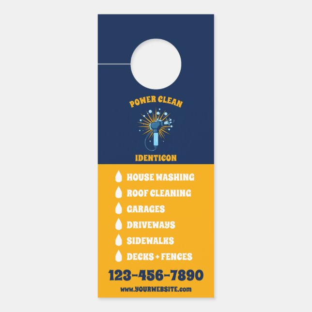 Power Washing Door Hanger (Front)