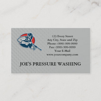 Power Washing Pressure Water Blaster Worker Business Card