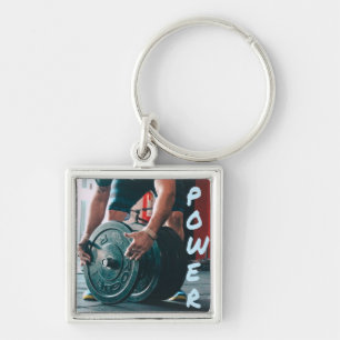 Power Weight Lifting Gym Health Key Ring