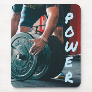 Power Weight Lifting Gym Health Mouse Pad