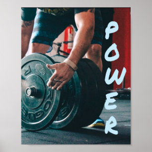 Power Weight Lifting Gym Health Poster