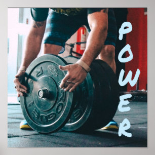 Power Weight Lifting Gym Health Poster