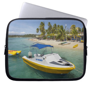 Powerboat and banana boat laptop sleeve
