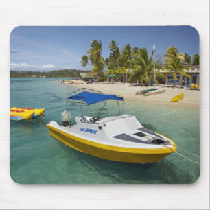 Powerboat and banana boat mouse pad