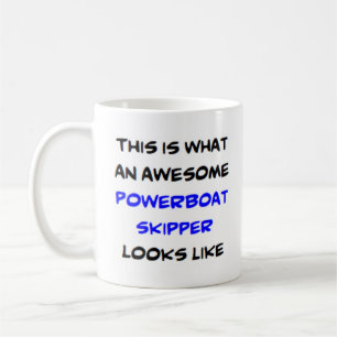 powerboat skipper, awesome coffee mug