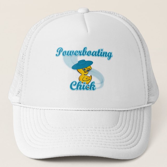 Powerboating Chick #3 Trucker Hat (Front)