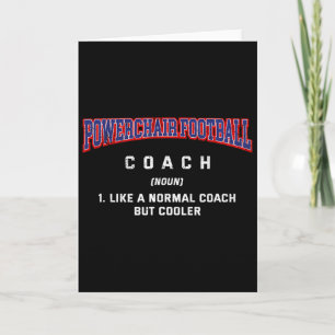 Powerchair Footll Coach Definition Funny Power Soc Card