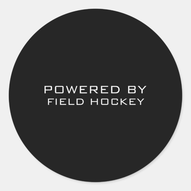 Powered _1  classic round sticker (Front)