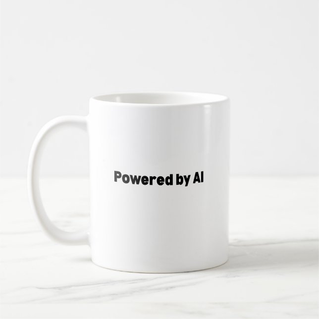Powered by AI Mug – AI-Themed Gift for Techies  (Left)