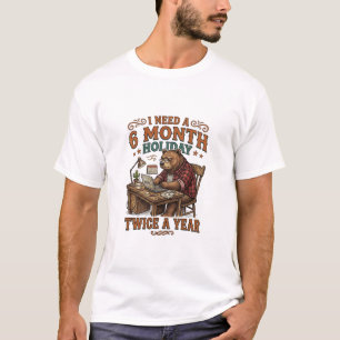 Powered By Anxiety & Coffee Funny Opossum T-Shirt