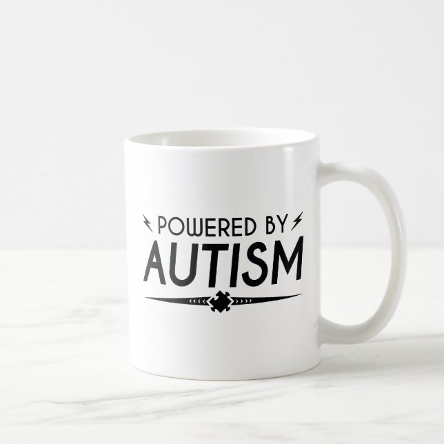 Powered By Autism Coffee Mug (Right)