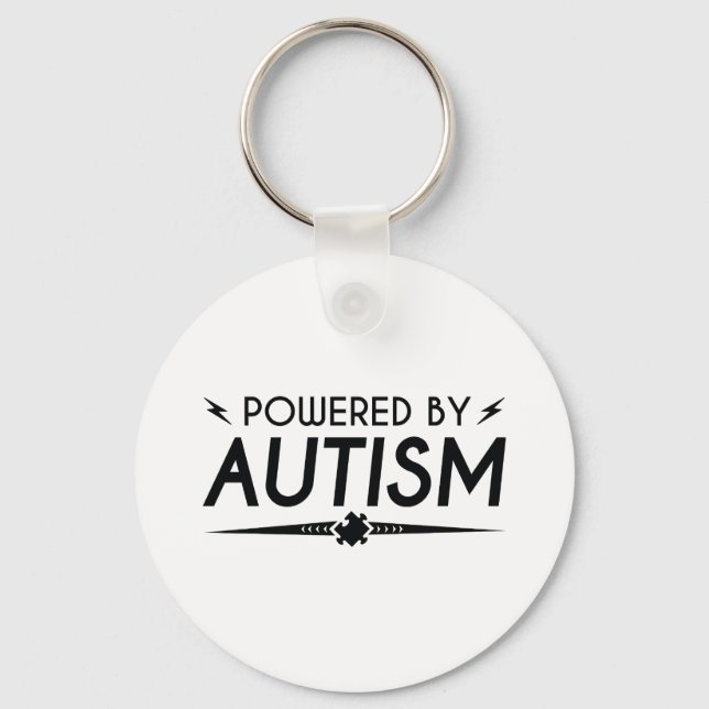 Powered By Autism Key Ring (Front)