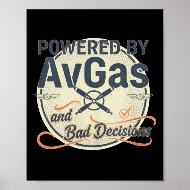 Powered By Avgas And D Decisions  Poster (Front)